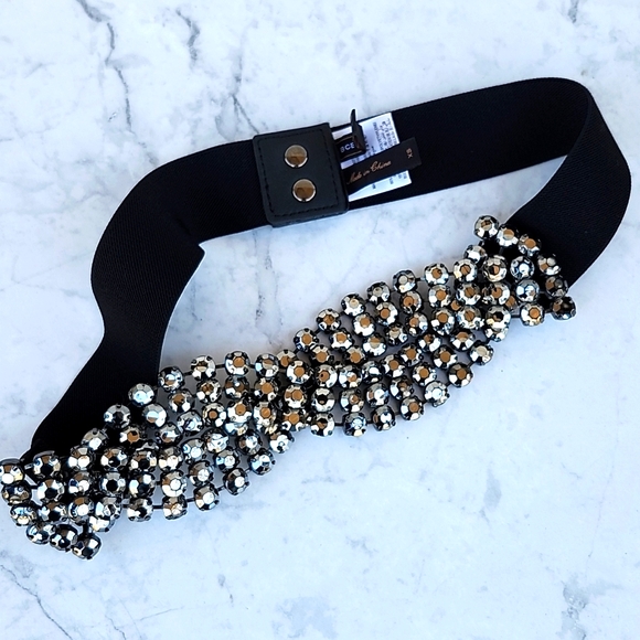 BCBGMaxAzria Accessories - BCBGMAXAZRIA RHINESTONE ELASTICIZED BELT
